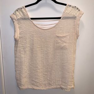 Off white top with lace back